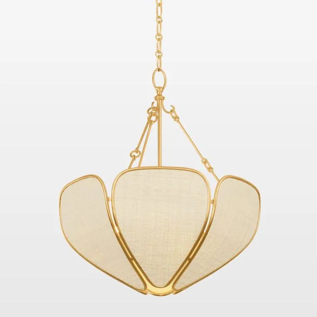 Bayville Small Natural Woven Pendant 20"