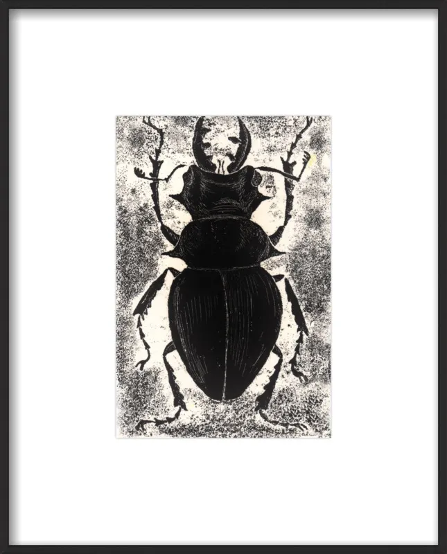 Black Beetle on White by Tennopent Sooster for Artfully Walls
