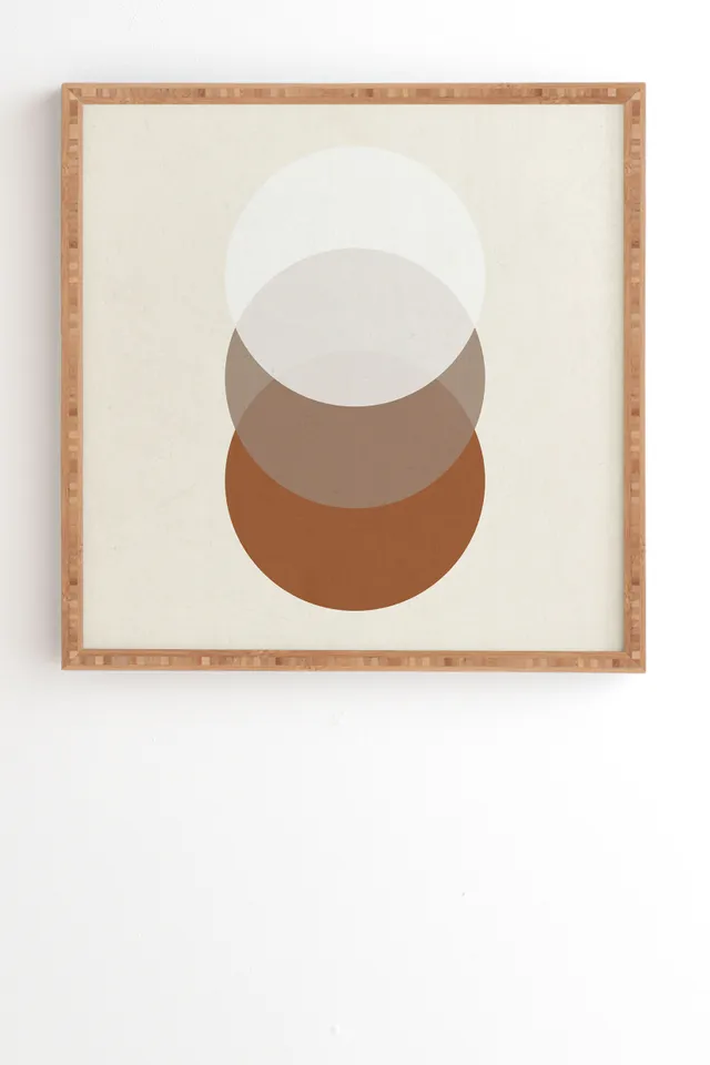 Orbit 005 by Rose Beck - Framed Wall Art Bamboo 12" x 12"