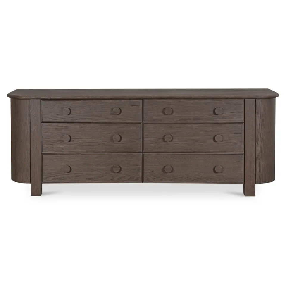 Loren 6 Drawer Dresser Dark Brown