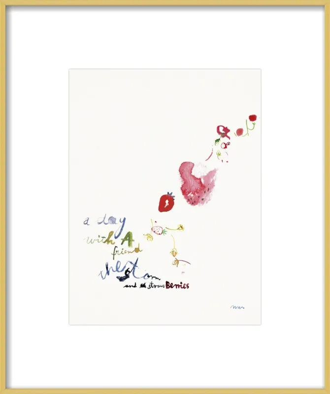 Strawberry Summer Storm by META WRABER for Artfully Walls