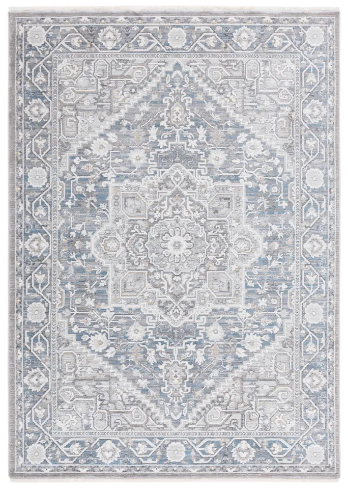 Lauren Ralph Lauren Collection Clover Rug, Grey/Blue, 6'3" x 8'9"