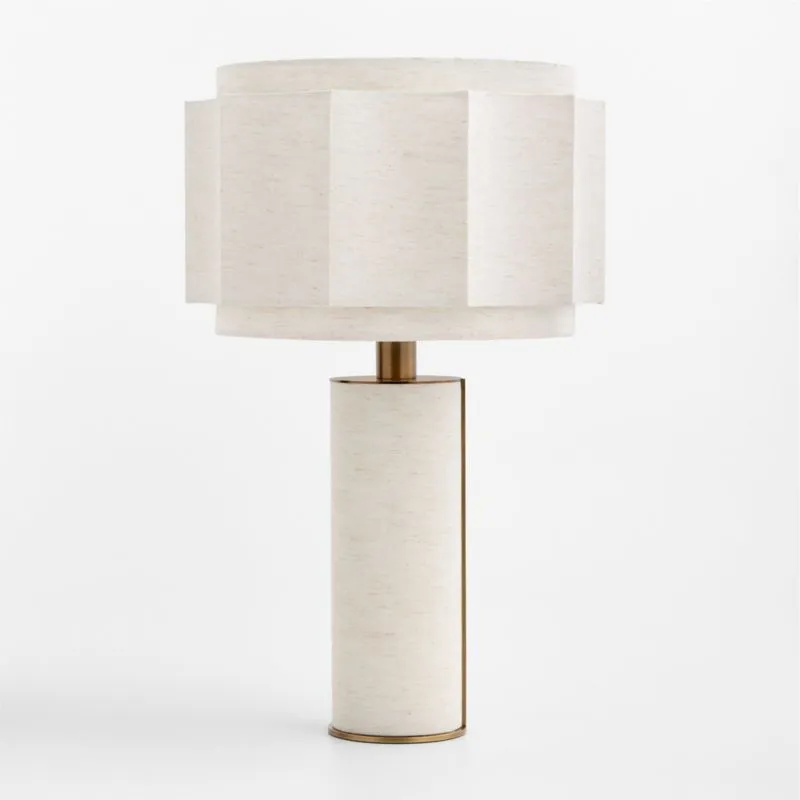 Pista 28.5" Ivory Fabric Table Lamp with Fabric Shade by Venus Williams