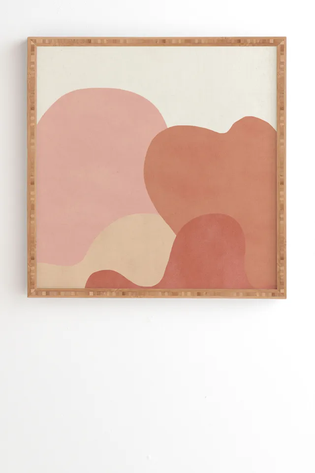 Strange Landscape by Rose Beck - Framed Wall Art Bamboo 12" x 12"