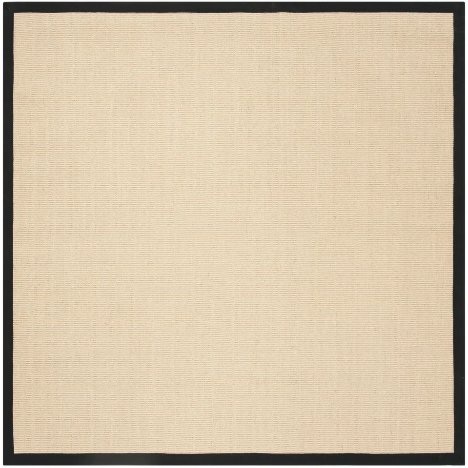 Arlo Home Woven Area Rug, NF131A, Beige/Black,  6' X 6' Square
