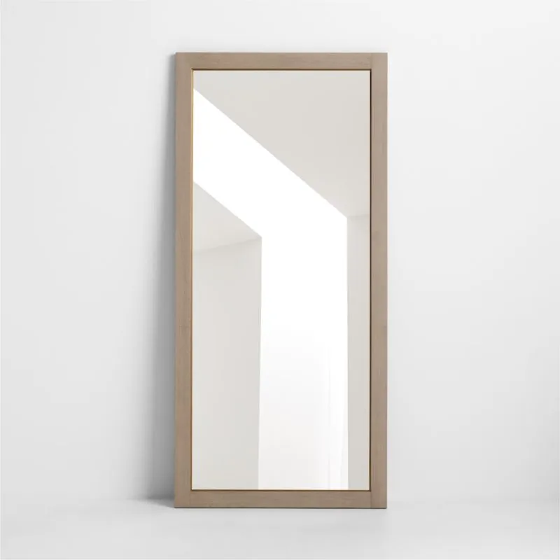 Keane Natural Wood Floor Mirror