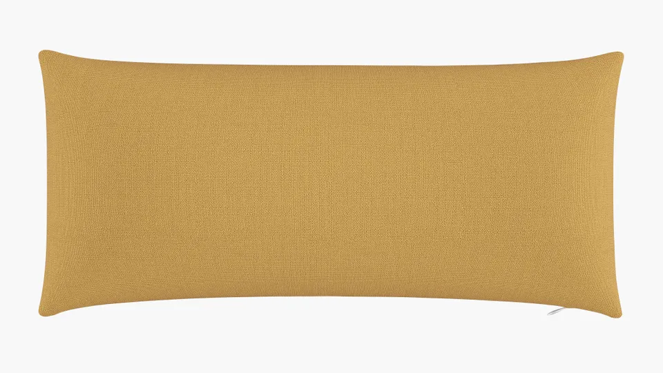 Throw Pillow 14" x 30", French Yellow Everyday Linen, 14" x 30"