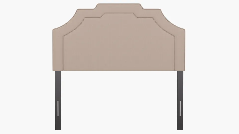 Art Deco Headboard, Husk Everyday Linen, Full