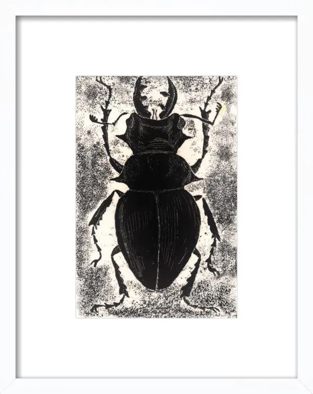 Black Beetle on White by Tennopent Sooster for Artfully Walls