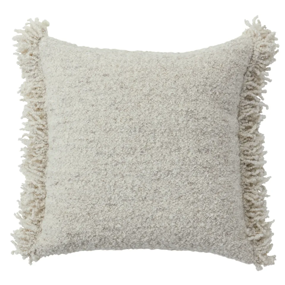 Kinsey HIG01 Handmade Solid Light Gray Lumbar Pillow Cover (13"x21")