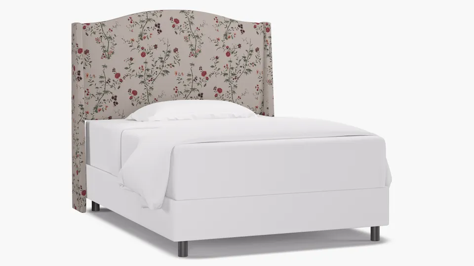 Classic Wingback Headboard, Multi Bamboo Garden, Full