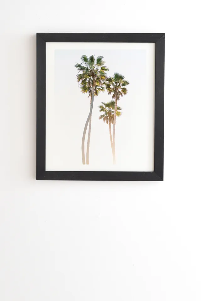 California Palms by Bethany Young Photography - Framed Wall Art Basic Black 12" x 12"