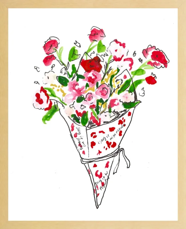 Bodega Flowers in Pink and Red by Larsen McDowell for Artfully Walls