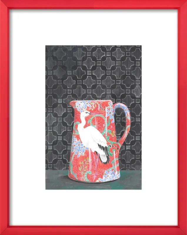 Red Vase by Miri Eshet for Artfully Walls