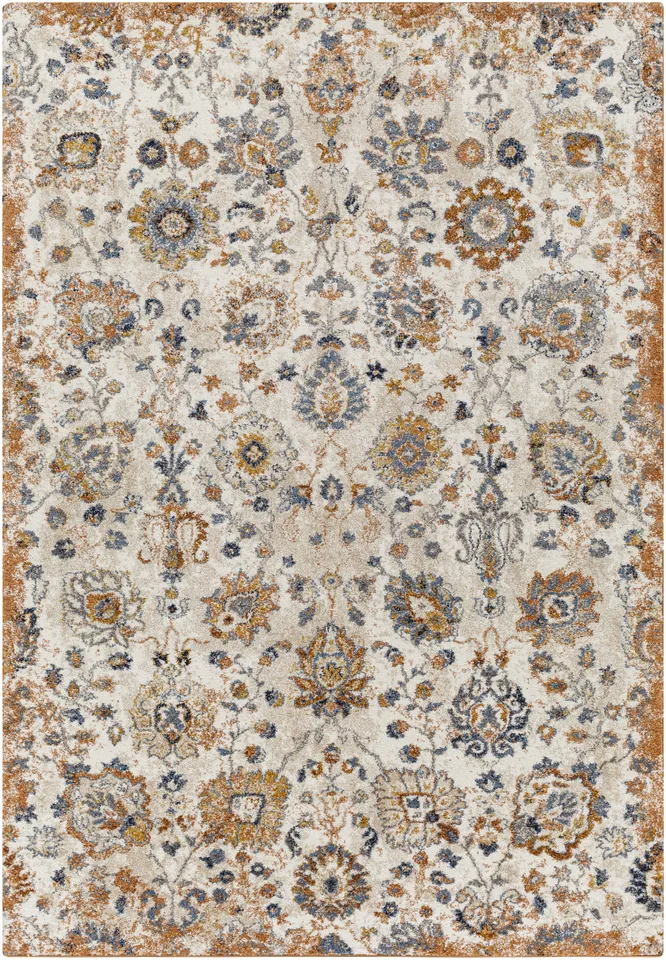 Tuscany Beige Indoor 7'10" x 7'10" Machine Woven Rug