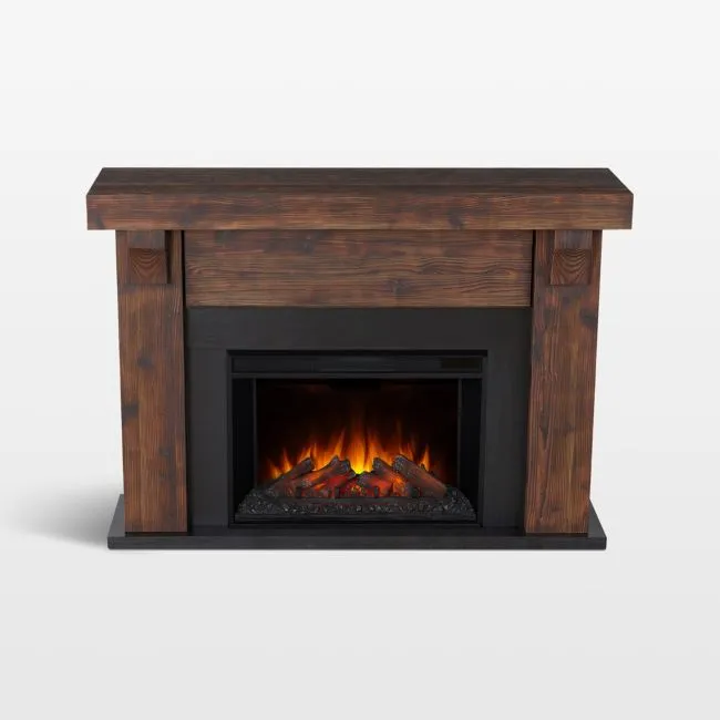 Canyon Dark Cherry Wood Electric Fireplace