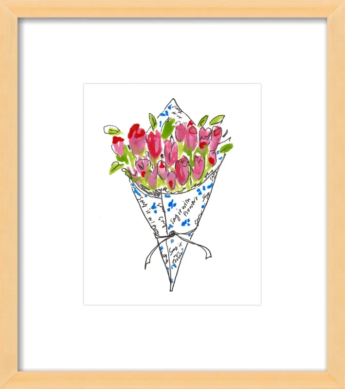 Bodega Flowers in Blue and Pink by Larsen McDowell for Artfully Walls