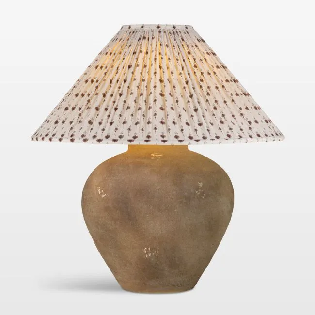 Calabria Table Lamp Primrose Red Shade 23"