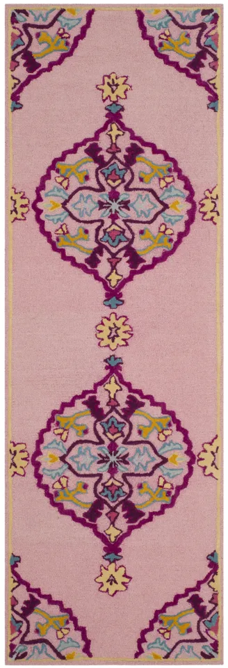 Arlo Home Hand Tufted Area Rug, BLG605A, Pink/Multi,  2' 3" X 7'