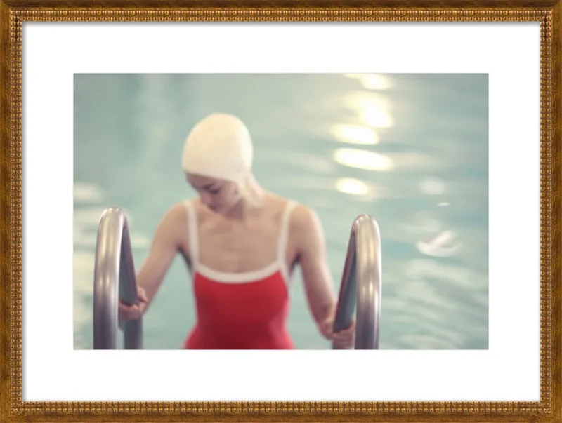 Swimmer in a Red Suit by Lucy Snowe for Artfully Walls