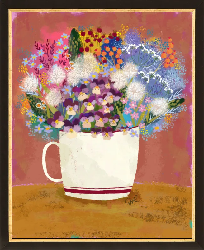 Violas in Russet by Joy Laforme for Artfully Walls