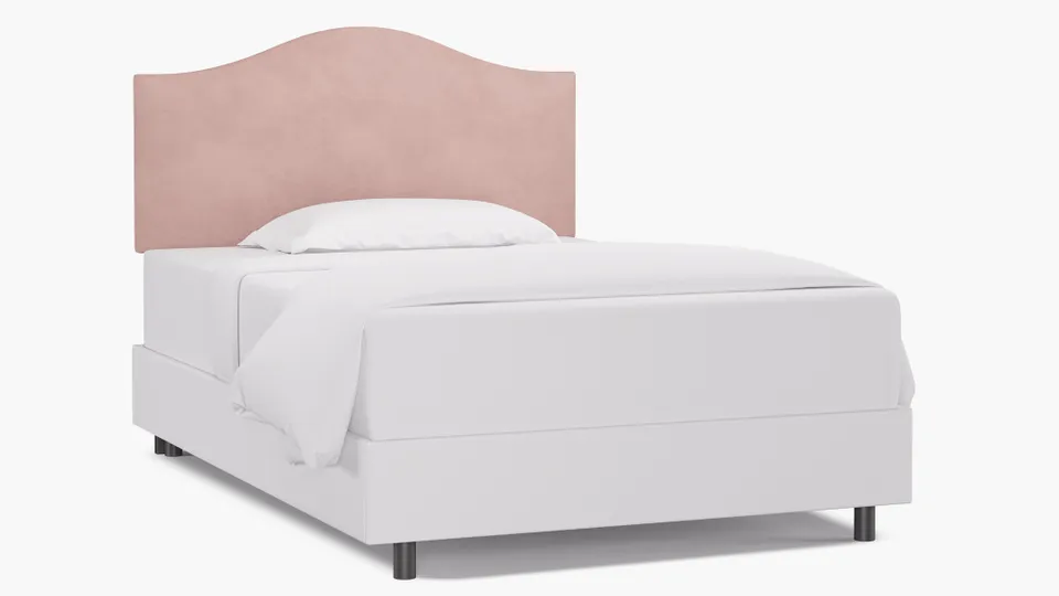 Camelback Headboard, Blush Classic Velvet, Full