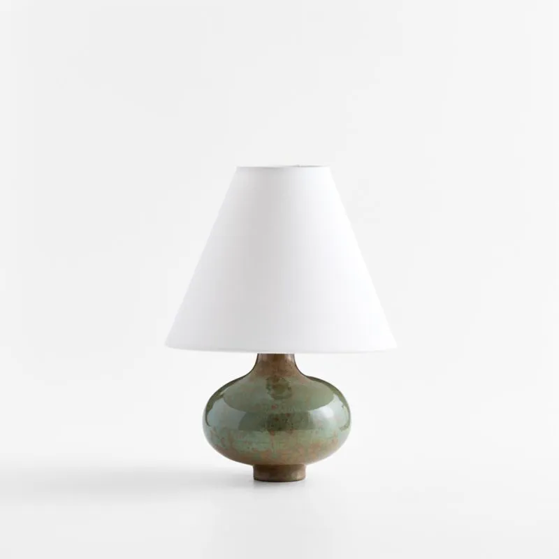 Stafford Lichen Ceramic Table Lamp with Fabric Shade 18"