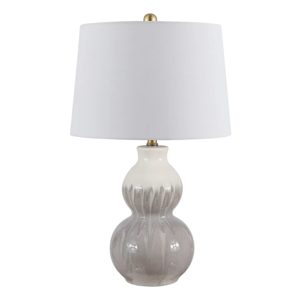 Kenzo 24.5" Table Lamp - Ivory/Gray