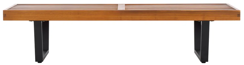 Heather Indoor-Outdoor 60" Bench - Natural/Black