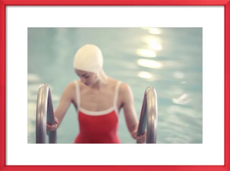 Swimmer in a Red Suit by Lucy Snowe for Artfully Walls