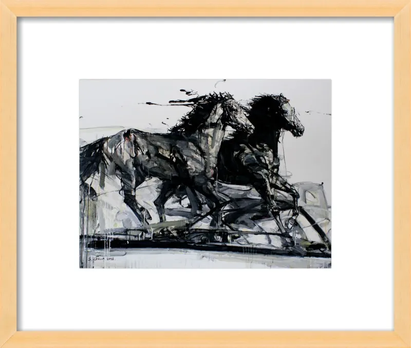 Black Stallions by Shao Y. Zhang for Artfully Walls