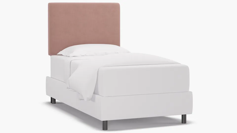 Square Back Headboard, Blush Everyday Linen, Twin