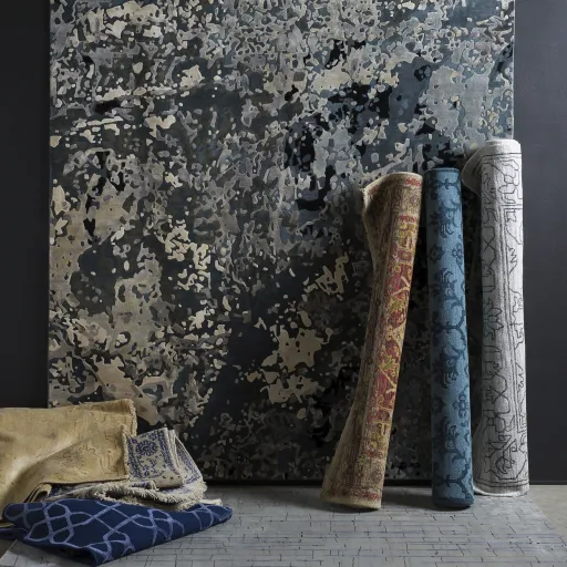 Lydia Blue Indoor 6' x 9' Handmade Rug