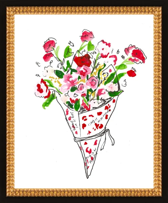 Bodega Flowers in Pink and Red by Larsen McDowell for Artfully Walls