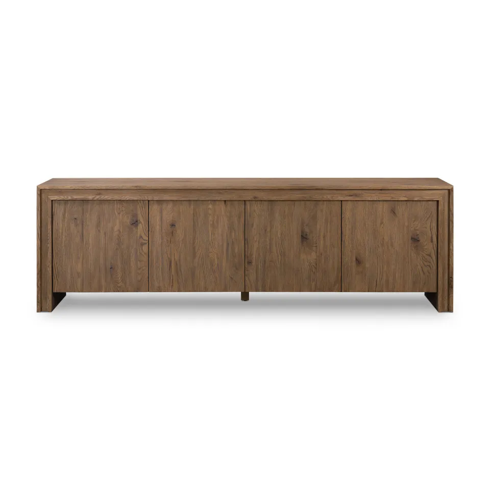 Chalmers Media Console - Weathered Oak Veneer