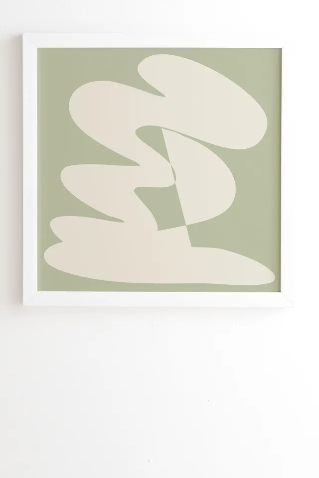 Minimalist Modern Abstract Exp by June Journal - Framed Wall Art Basic White 20" x 20"