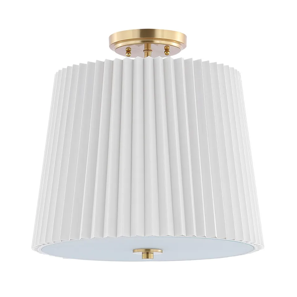 Madio 3 Light 16" Flush Mount - White/Gold