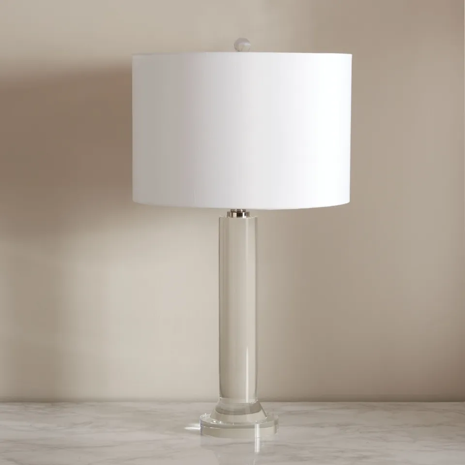 Safavieh Couture Saravia Crystal Table Lamp - Nickel/White