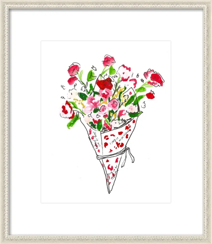 Bodega Flowers in Pink and Red by Larsen McDowell for Artfully Walls