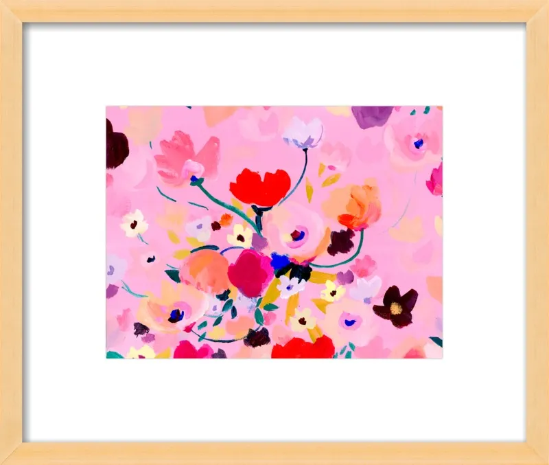 Pink Posey by KT Smail for Artfully Walls