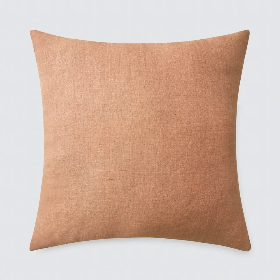 The Citizenry Prisha Linen Pillow | 24" x 24" | Clay