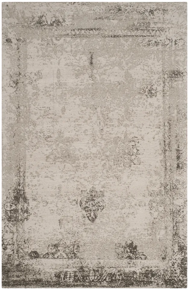 Arlo Home Woven Area Rug, CLV125H, Anthracite,  4' X 6'
