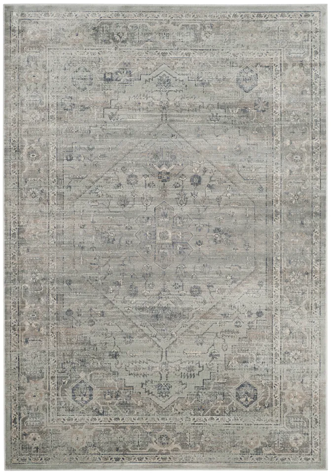 Arlo Home Woven Area Rug, VTG123-7662, Light Blue,  6' 7" X 9' 2"