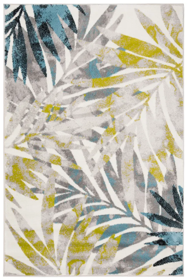 Arlo Home Woven Area Rug, SKY189G, Grey/Green,  4' X 6'