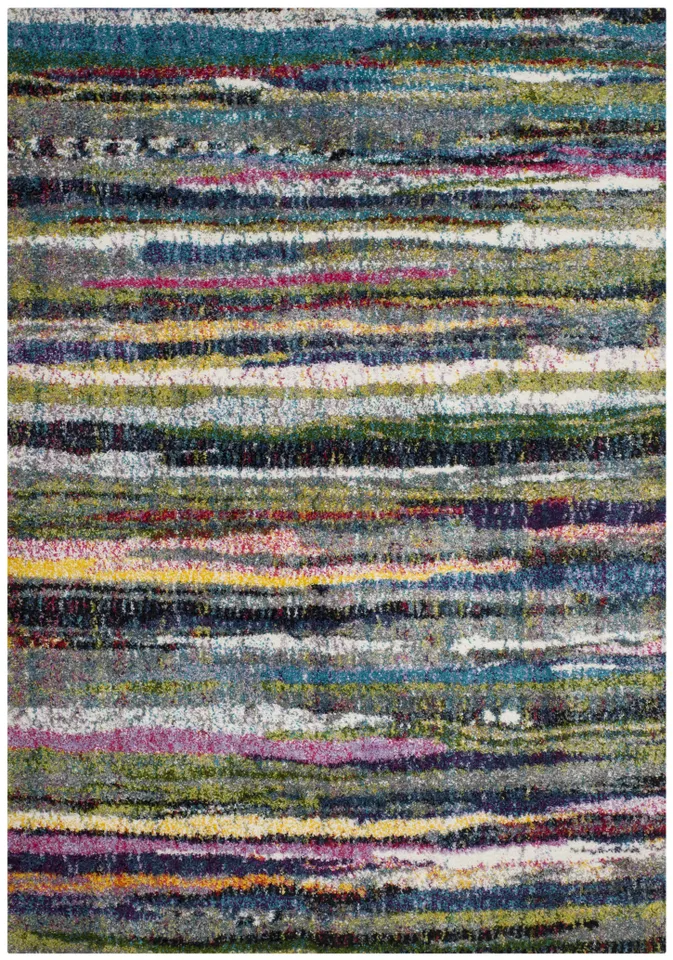 Arlo Home Woven Area Rug, FSG367M, Multi,  6' 7" X 9' 2"