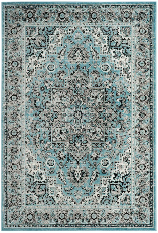 Arlo Home Woven Area Rug, SKY126M, Blue/Ivory,  5' 1" X 7' 6"