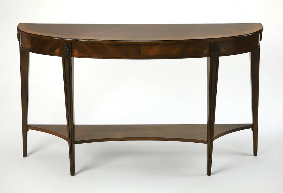 Astor Nutmeg Demilune Console Table