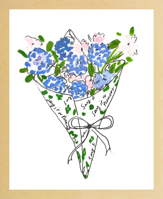 Bodega Flowers in Blue by Larsen McDowell for Artfully Walls