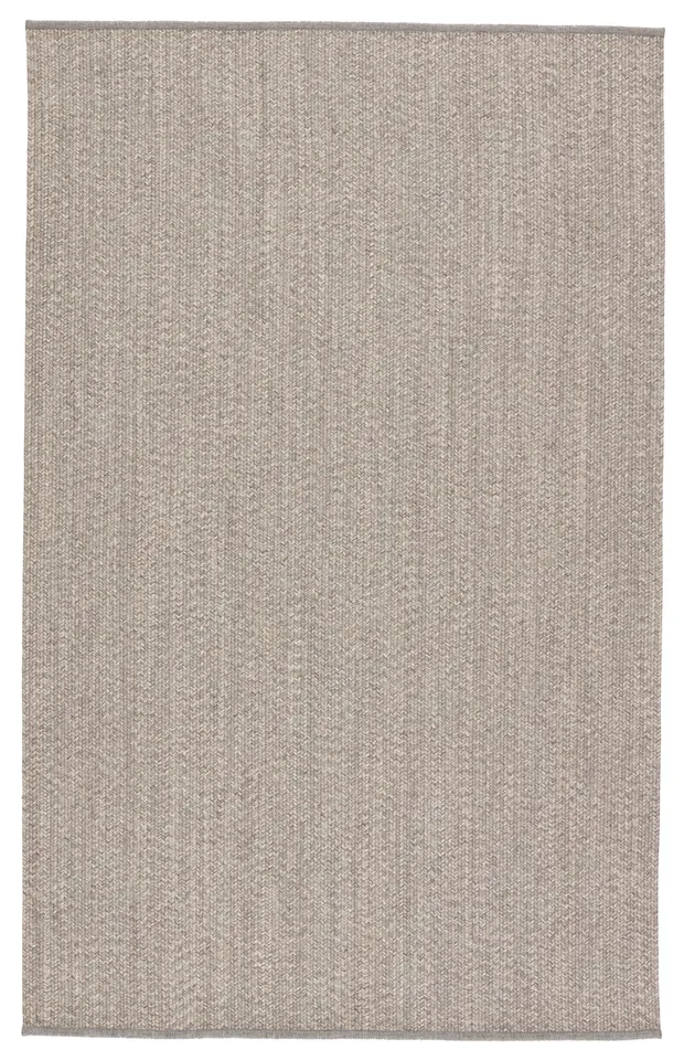 Sven Indoor/ Outdoor Solid Taupe/ Cream Runner Rug (2'6"X8')