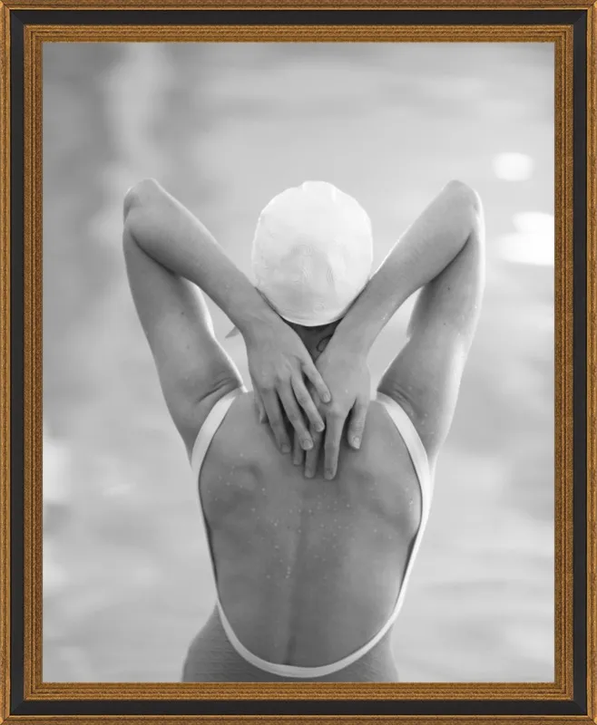 The Swimmer with a white  cap by Lucy Snowe for Artfully Walls